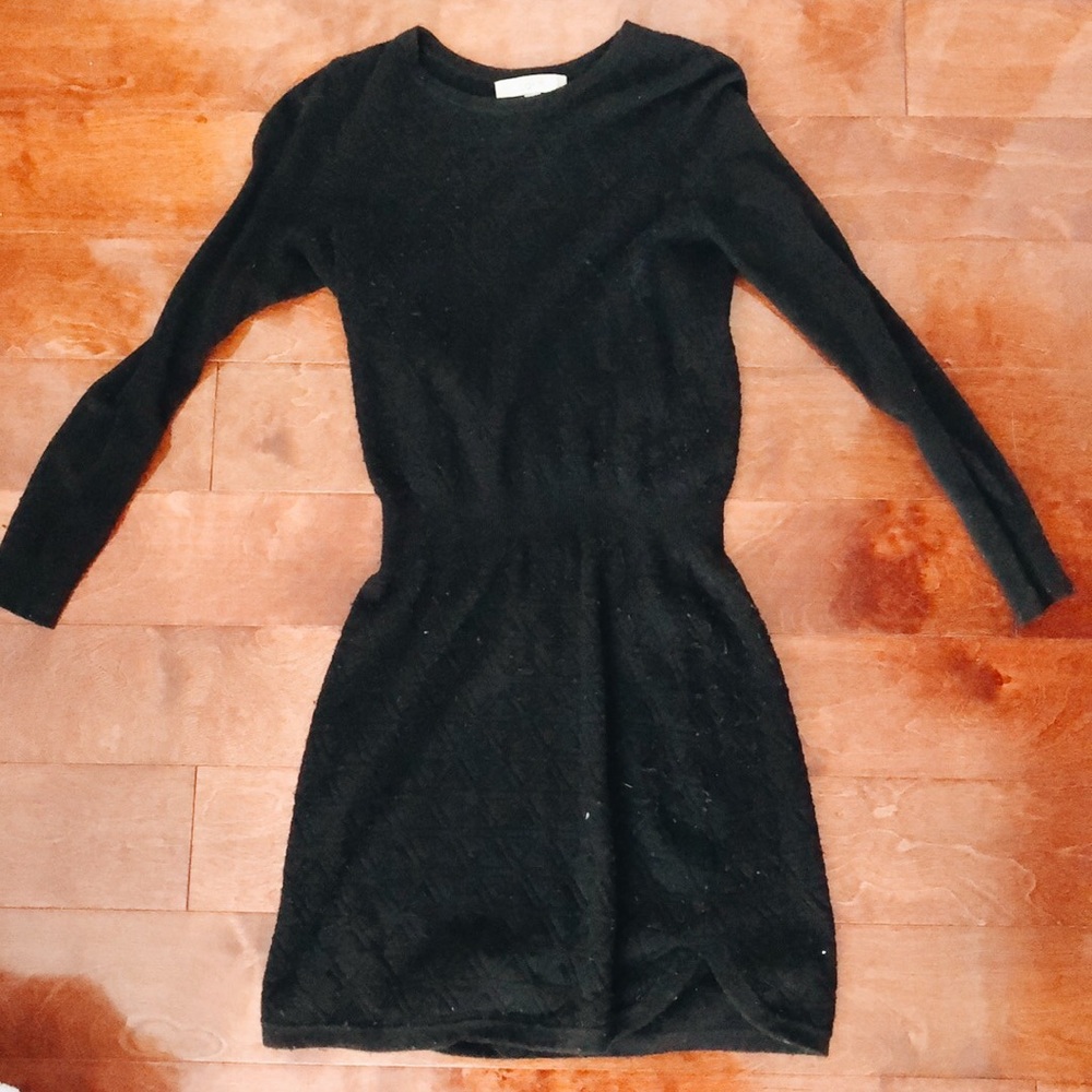 Ann Taylor LOFT Black long sleeve sweater dress